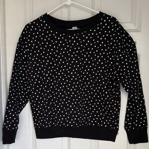 Old Navy Black Sweater with White Dots